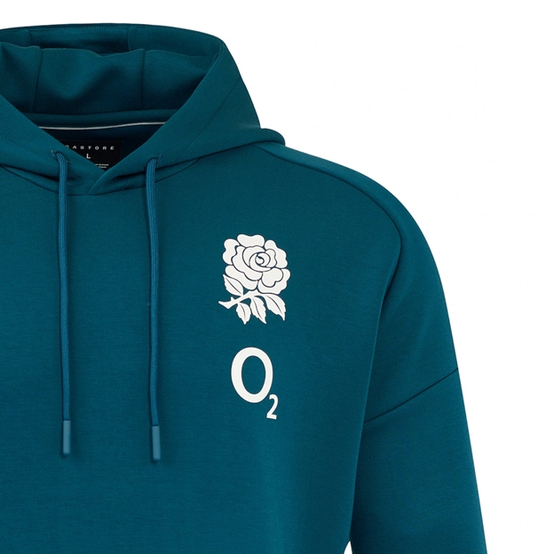 England Adults Travel Hoodie 25/26 Reflecting Pond - RFU Rose England Adults Travel Hoodie 25/26 Reflecting Pond - RFU Rose