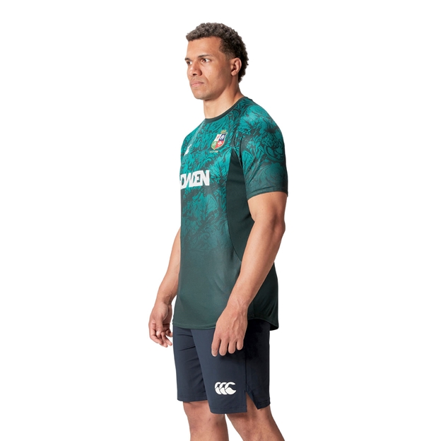 British and Irish Lions Mens Super Light Training T-Shirt Green - Model Side