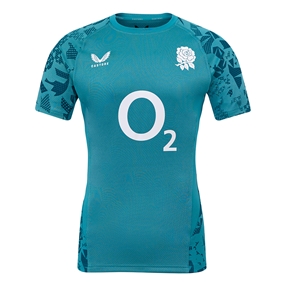 England Mens Contact Short SleeveTraining Jersey 25/26 Reflecting Pond - Front