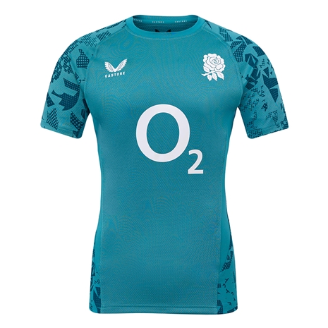England Mens Contact Short SleeveTraining Jersey 25/26 Reflecting Pond - Front