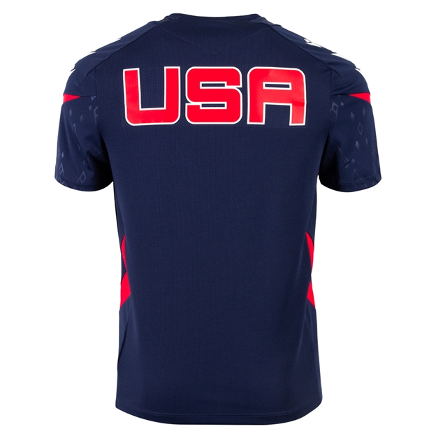 USA Mens Training T-Shirt 2026 Navy - Back