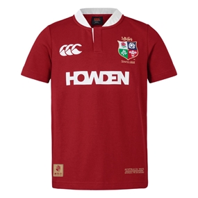 British and Irish Lions Adults Winners Short Sleeve Classic Rugby Shirt Red - Front