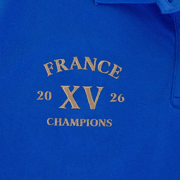 France Mens Champions 2026 Polo Shirt Royal Blue - Champions Embroidery