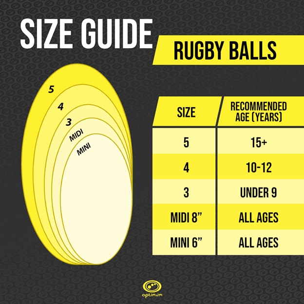 Optimum Street II Rugby Ball - Size Guide