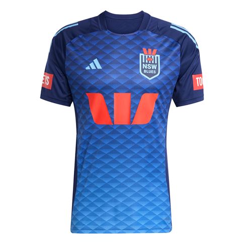 New South Wales Mens Performance T-Shirt 25/26 Dark Blue - Front New South Wales Mens Performance T-Shirt 25/26 Dark Blue - Front
