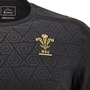 Wales Mens Poly Training Shirt - Black - Short Sleeve -2025 - WRU 