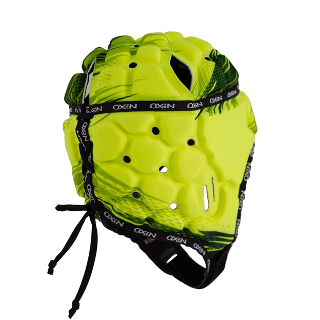 Oxen Adults DNA Headguard Yellow Flare - Back View