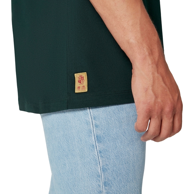 British and Irish Lions Mens Cotton T-Shirt Green - Model Hem