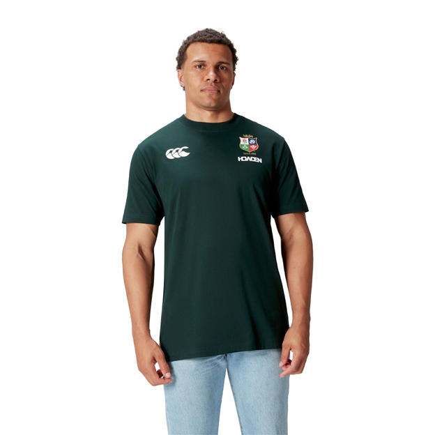 British and Irish Lions Mens Cotton T-Shirt Green - Model Front