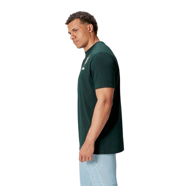 British and Irish Lions Mens Cotton T-Shirt Green - Model Side