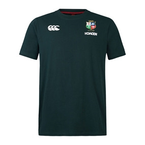 British and Irish Lions Mens Cotton T-Shirt Green - Front