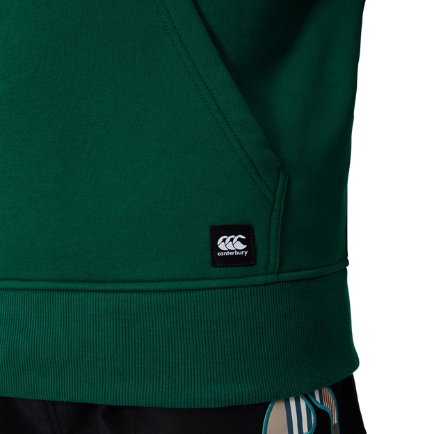Canterbury Mens Uglies Hoodie Green - Model Pocket Close-up
