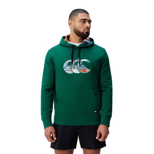 Canterbury Mens Uglies Hoodie Green - Model Front