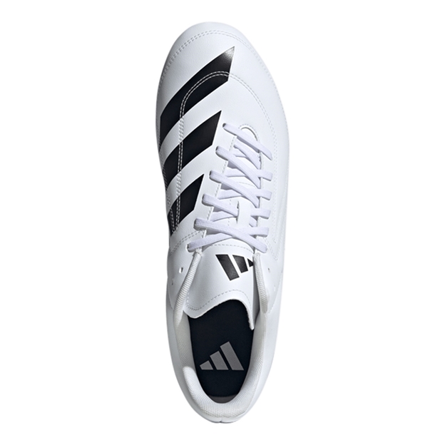 adidas Adults RS-15 Soft Ground Rugby Boots White - Top View