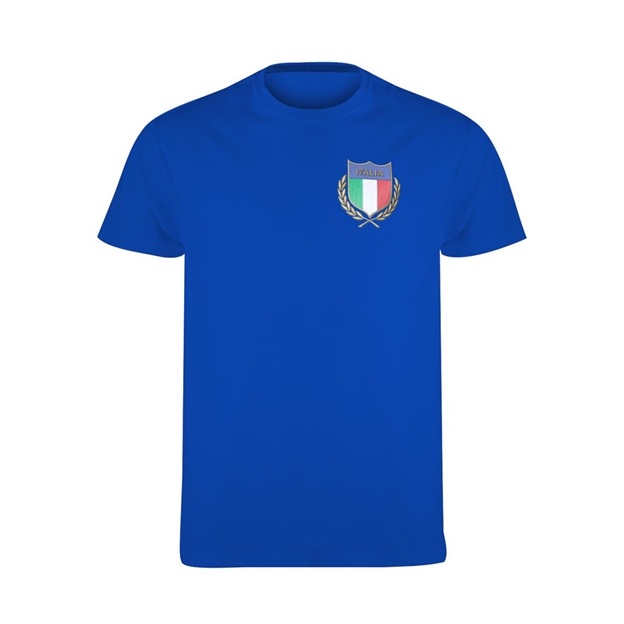 Italy Kids Classic Printed T-Shirt - Royal