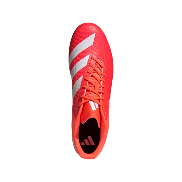 adidas Adults Adizero RS15 Ultimate Soft Ground Rugby Boots - Lucid Red