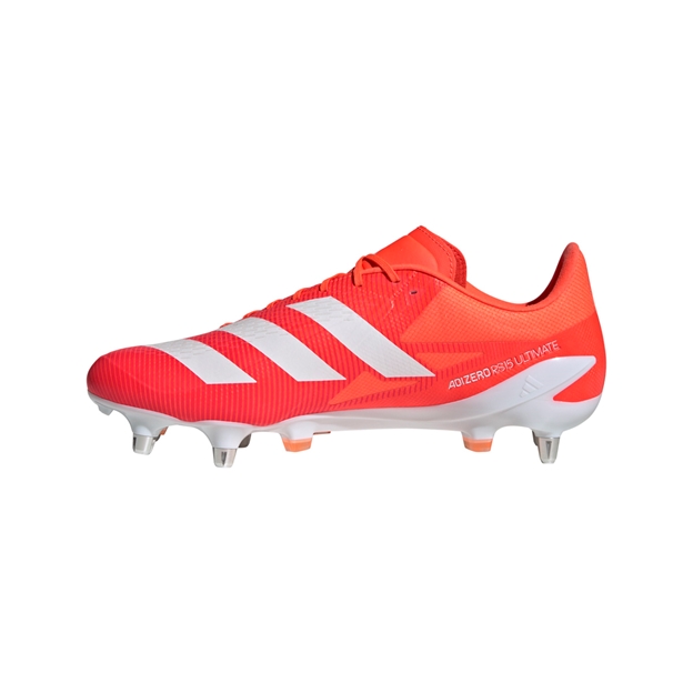 adidas Adults Adizero RS15 Ultimate Soft Ground Rugby Boots - Lucid Red