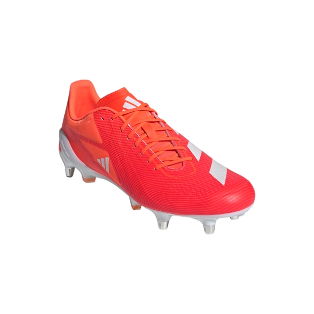 adidas Adults Adizero RS15 Ultimate Soft Ground Rugby Boots - Lucid Red