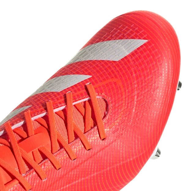 adidas Adults Adizero RS15 Ultimate Soft Ground Rugby Boots - Lucid Red