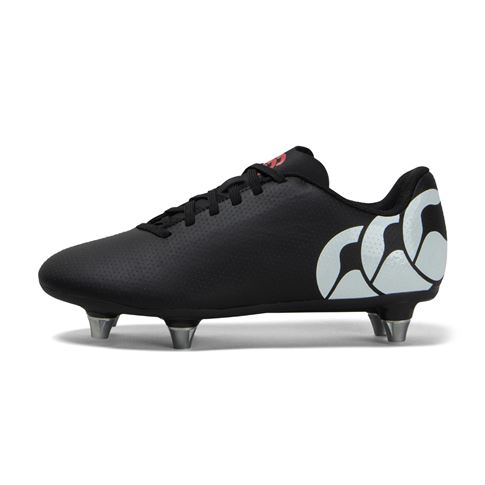 Canterbury Kids Speed Raze Soft Ground Rugby Boots Black/White - Outstep