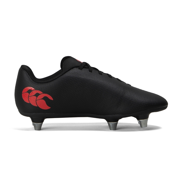 Canterbury Kids Speed Raze Soft Ground Rugby Boots Black/White - Instep