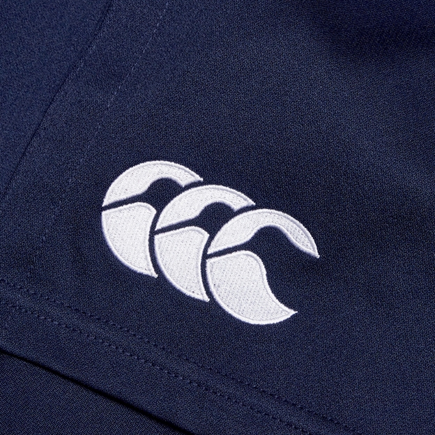 Canterbury Mens Polyester Professional Rugby Match Shorts 2.0  Navy - CCC Logo Embroidery Close-up