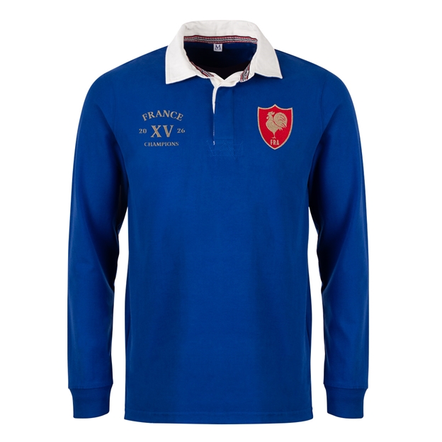 France Mens Champions 2026 Heavyweight Rugby Shirt - Royal Blue