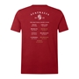 Limited Edition British and Irish Lions Mens Cotton T-Shirt Red - Back 