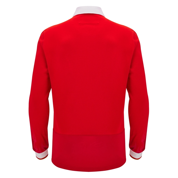 Wales Mens Cotton Home Rugby Shirt - Long Sleeve 2025 - Back