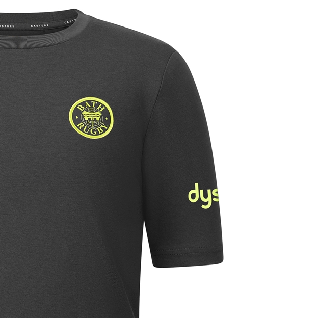 Bath Kids Off Pitch T-Shirt 26/27 Gunmetal - Club Crest Close-up