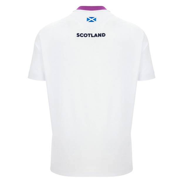 Scotland Mens Athleisure Cotton T-Shirt 25/26 White - Back