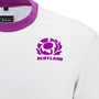 Scotland Mens Athleisure Cotton T-Shirt 25/26 White - SRU Thistle in Pink 
