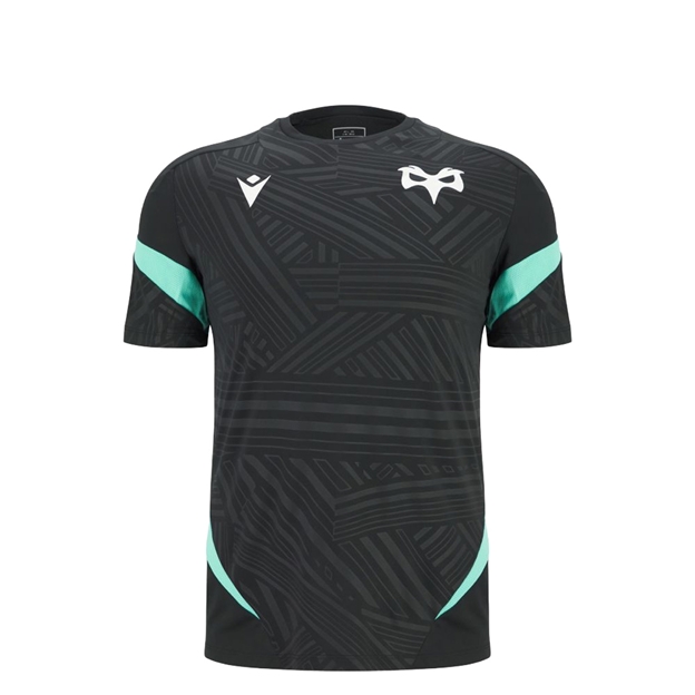 Ospreys Kids Training T-shirt 25/26 Black - Front