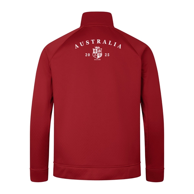 limited Edition British and Irish Lions Mens 1/4 Zip Fleece - Red