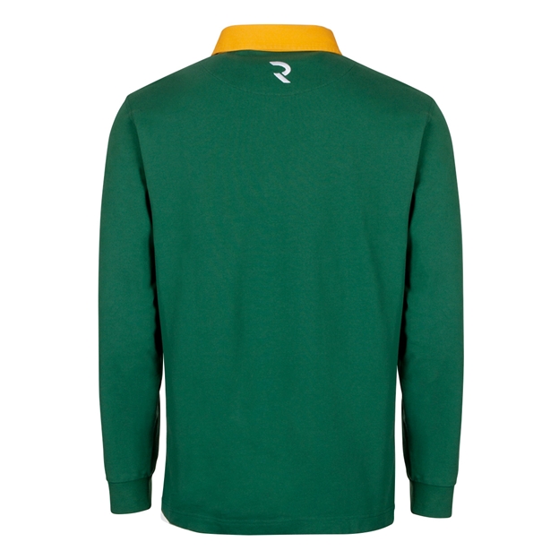 Rugby 1823 Mens Rugby Shirt Long Sleeve Bottle Green - Back View