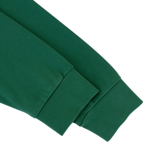 Rugby 1823 Mens Rugby Shirt Long Sleeve Bottle Green - Sleeves Close-up