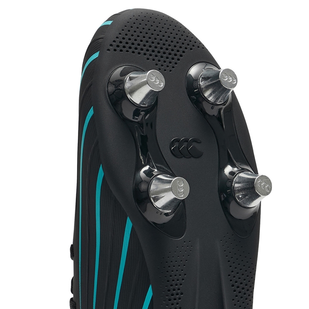Canterbury Kids Speed Falcon 2.0 Pro Soft Ground Rugby Boots Jet Black - Forefoot View