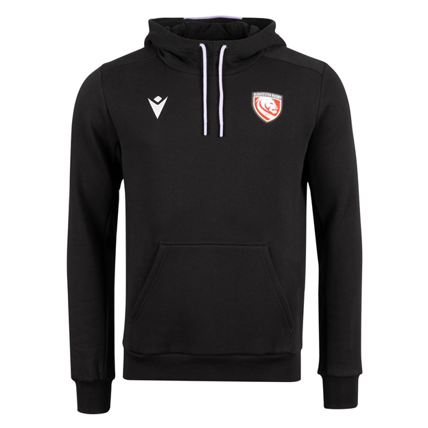 Gloucester Mens Travel Hoodie 25/26 Black Lilac - Front
