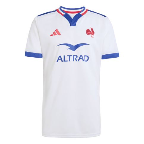 France Mens Away Rugby Shirt White 25/26 - Front View