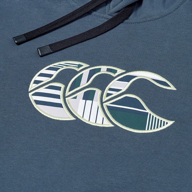 Canterbury Womens Uglies Hoodie Dark Slate Blue - Uglies Embroidery Close-up