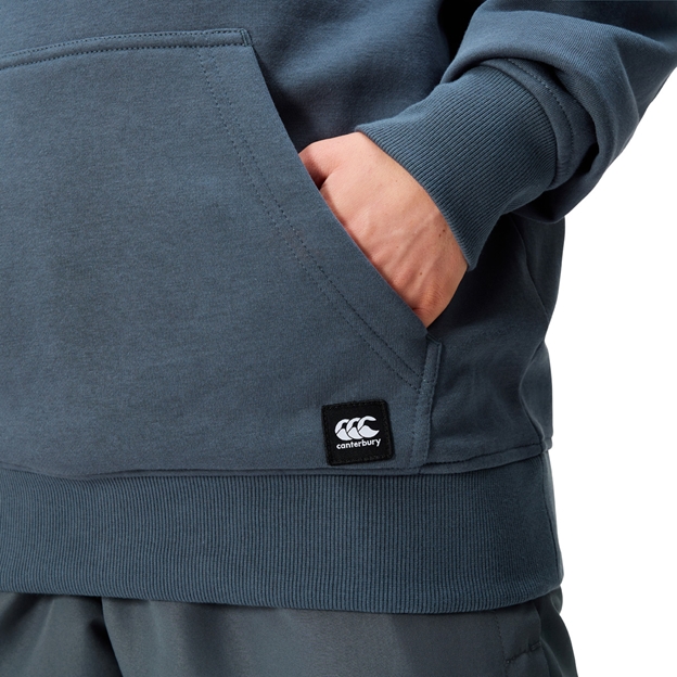 Canterbury Womens Uglies Hoodie Dark Slate Blue - Model Pocket Close-up