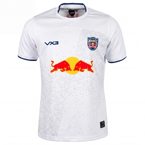 Newcastle Red Bulls Adults Away Rugby Shirt 26/27 White - Front View