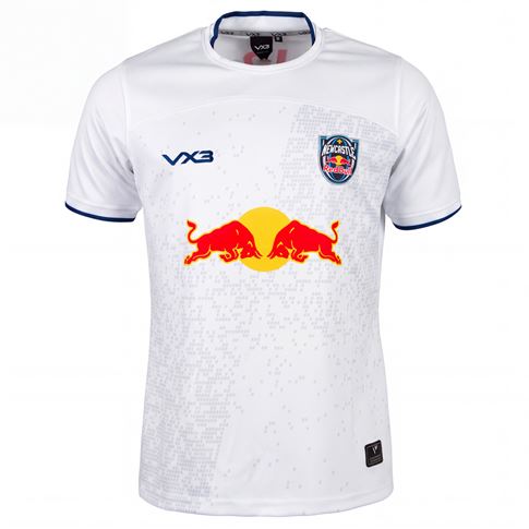 Newcastle Red Bulls Adults Away Rugby Shirt 26/27 White - Front View
