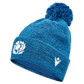 Scotland Adults Pom Pom Beanie - Navy Melange 2025 - Front