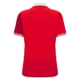Wales Womens Home Cotton Rugby Shirt 25/26 Short Sleeve Red - Back 