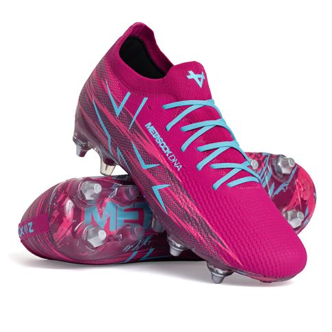 Oxen Kids Metasock Soft Ground Rugby Boots Purple Haze - Front