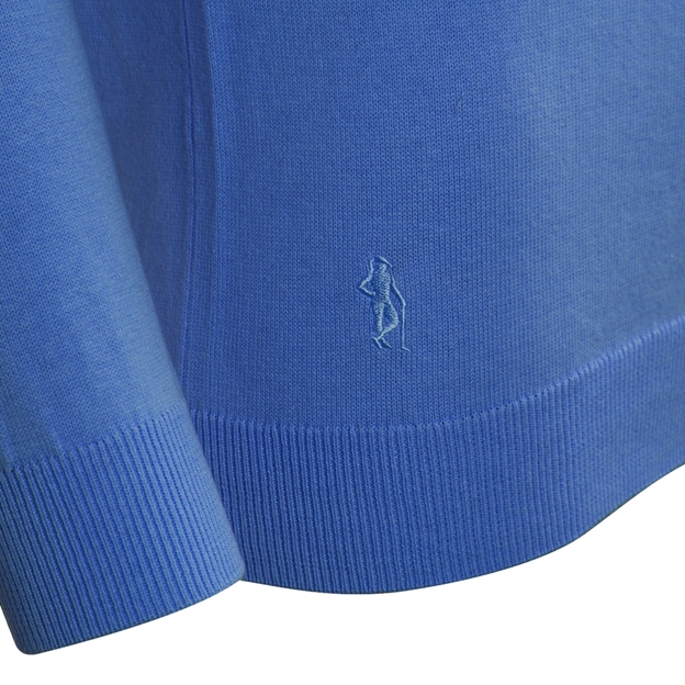 Scotland Womens Glenmuir Zip Neck Cotton Sweater Tahiti - Hem