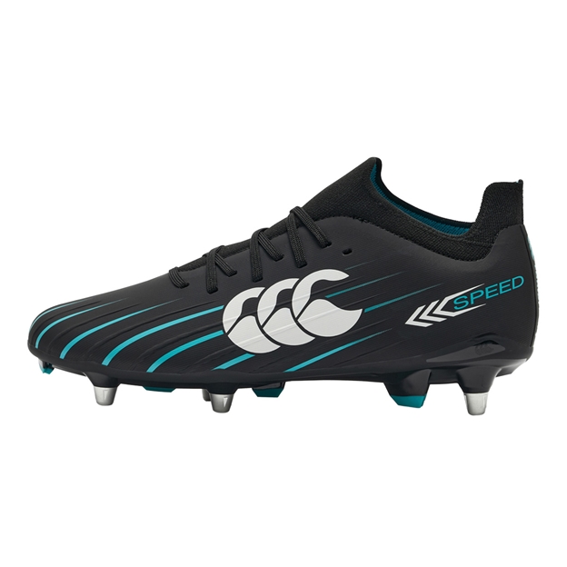 Canterbury Adults Speed Falcon 2.0 Pro Soft Ground Rugby Boots Jet Black - Outstep View
