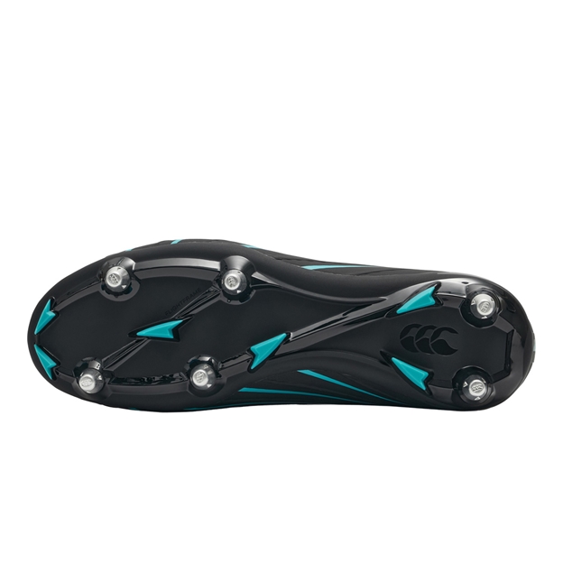 Canterbury Adults Speed Falcon 2.0 Pro Soft Ground Rugby Boots Jet Black - Soleplate View