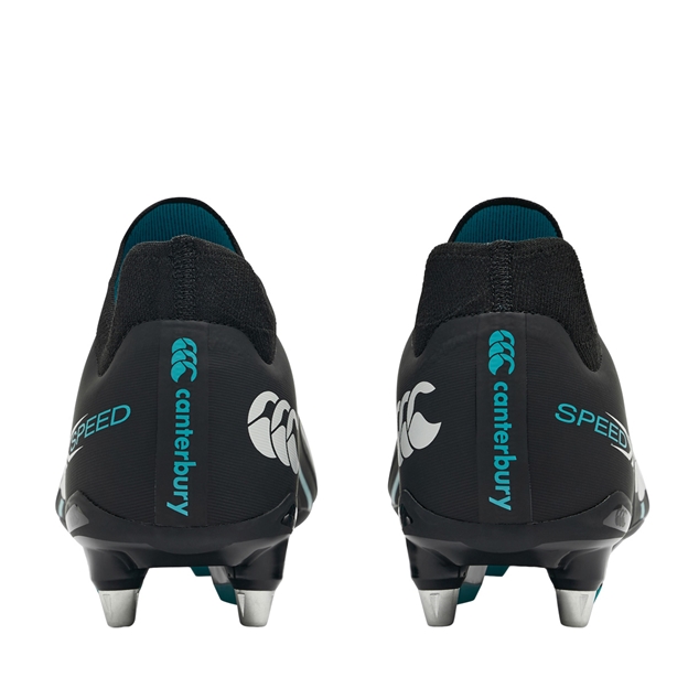 Canterbury Adults Speed Falcon 2.0 Pro Soft Ground Rugby Boots Jet Black - Pair Back View